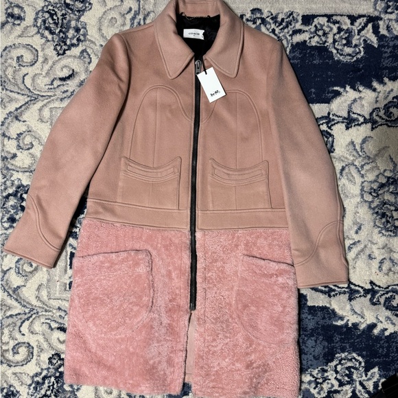 NWT COACH wool limited edition shearling coat - Picture 3 of 8